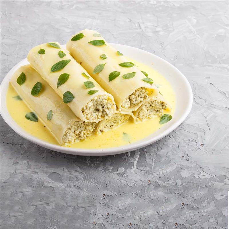 Paneer bhurji cannelioni