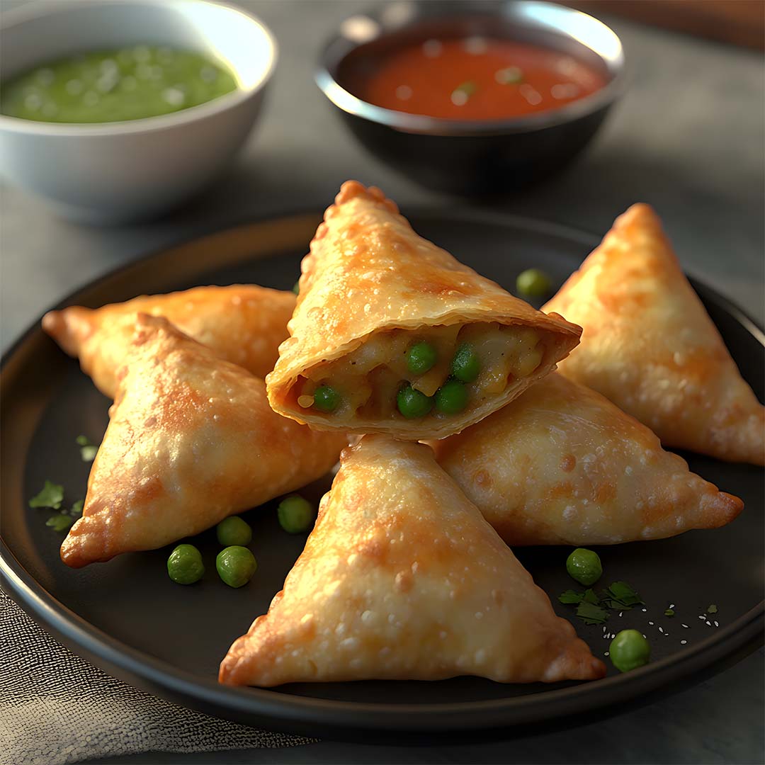 Paneer cheese samosa