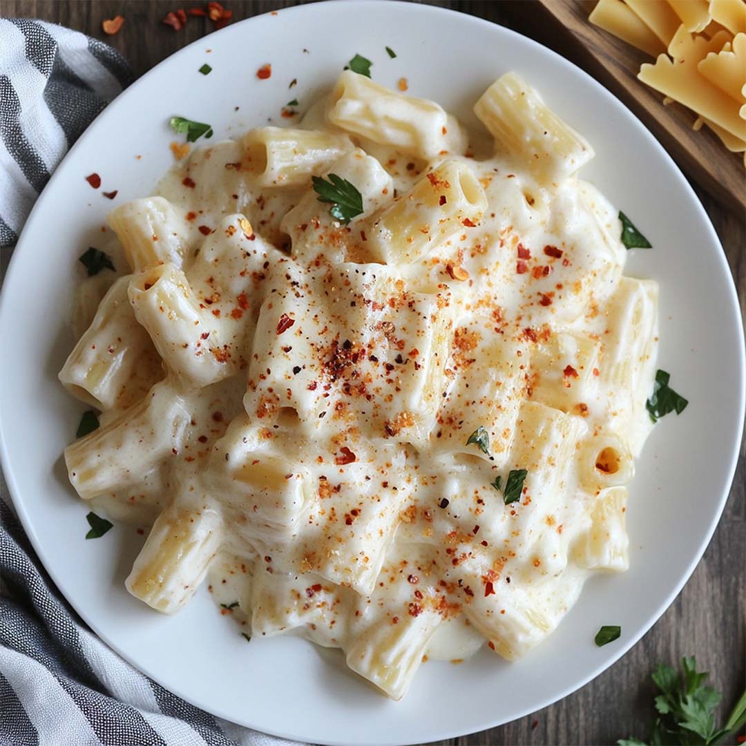 White sause pasta