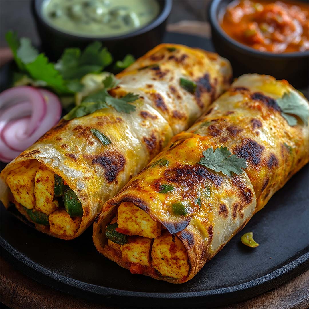 Spicy paneer wrap