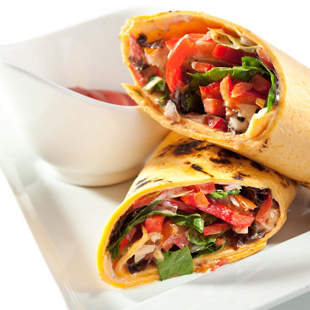 Spicy veg wrap