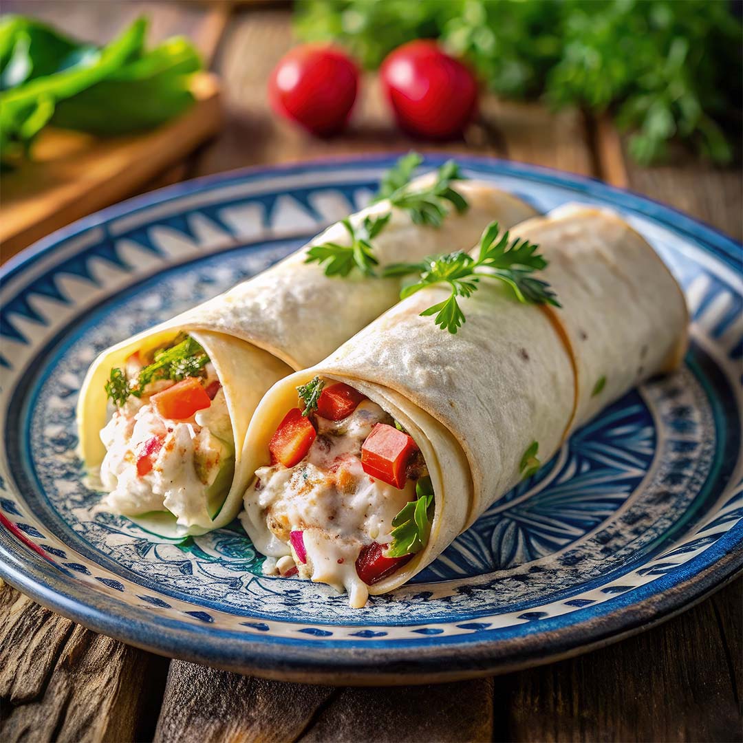 Veg creamy wrap